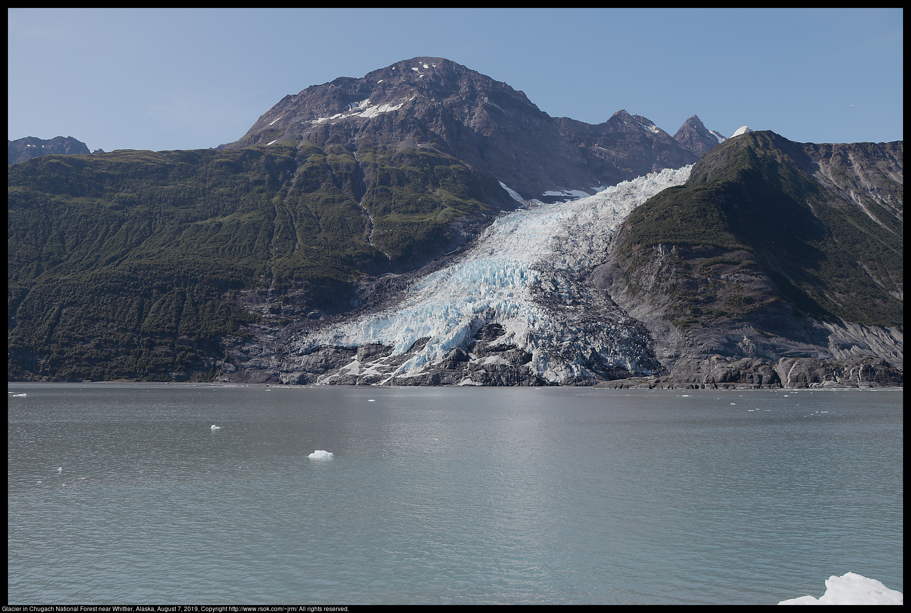 Glacier in Chugach National Forest near Whittier, Alaska, August 7, 2019